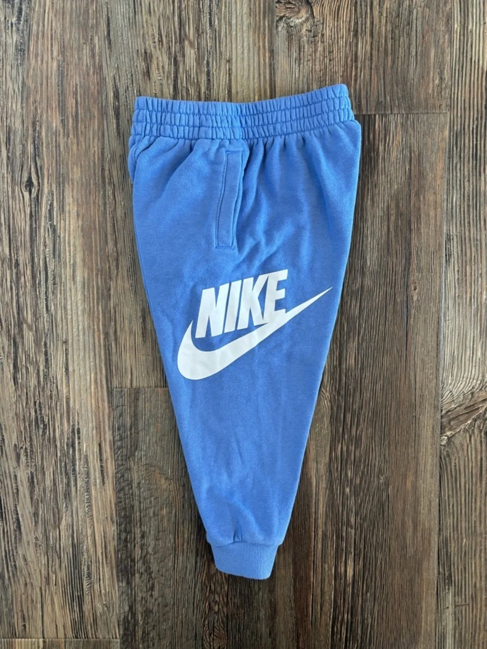Nike Club Fleece Joggers Kids Size 4 (XS) Light Blue White Futura Logo Sporty